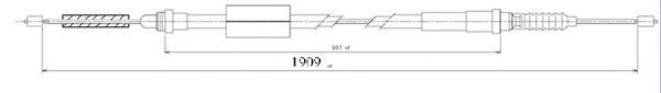 Imagine Cablu, frana de parcare FERODO FHB432161