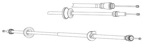 Imagine Cablu, frana de parcare FERODO FHB432702