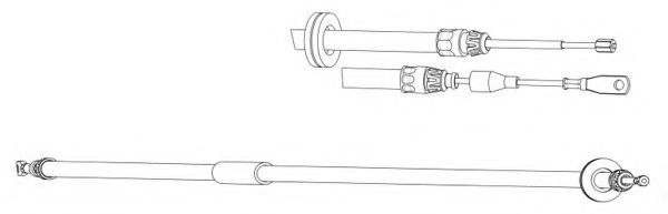 Imagine Cablu, frana de parcare FERODO FHB433020