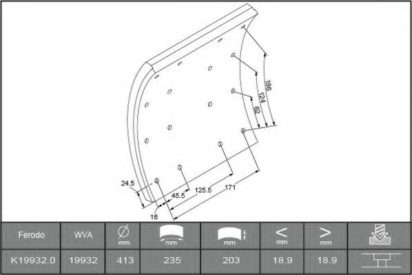 Imagine Set garnituri de frictiune, frana tambur FERODO K19932.0-F3745