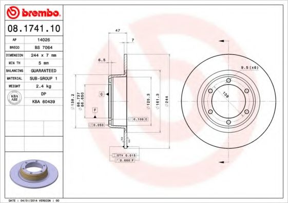 Imagine Disc frana BREMBO 08.1741.10