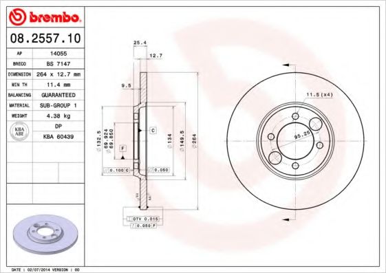 Imagine Disc frana BREMBO 08.2557.10