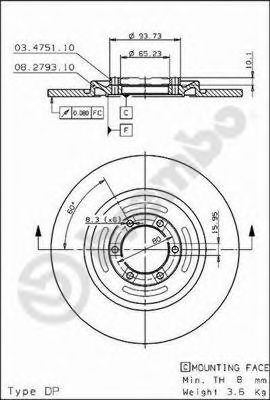 Imagine Disc frana BREMBO 08.2793.20