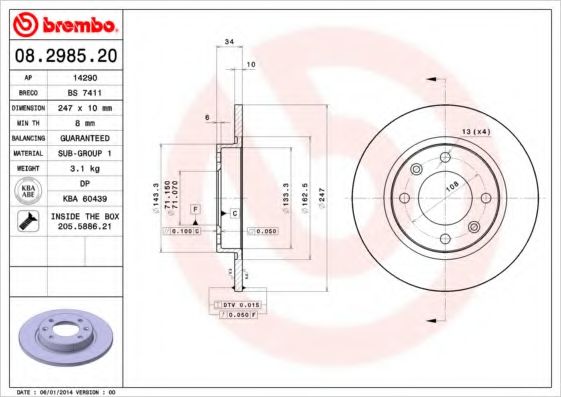 Imagine Disc frana BREMBO 08.2985.20