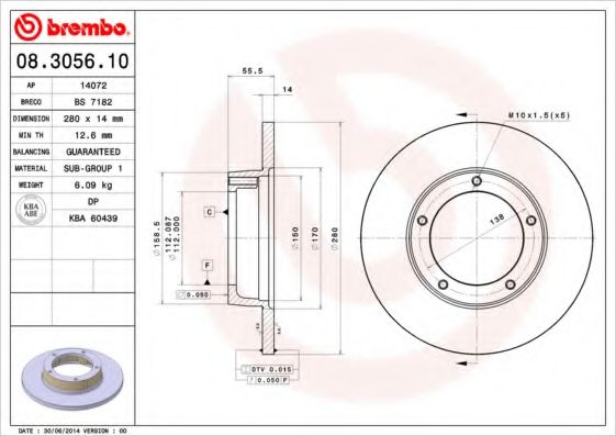 Imagine Disc frana BREMBO 08.3056.10