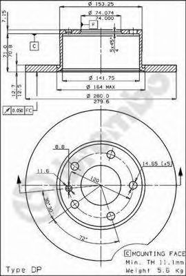 Imagine Disc frana BREMBO 08.3712.10