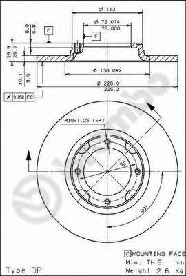 Imagine Disc frana BREMBO 08.4414.10