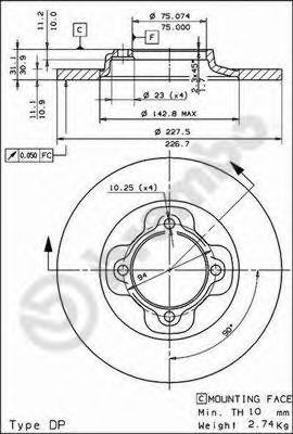 Imagine Disc frana BREMBO 08.4436.10