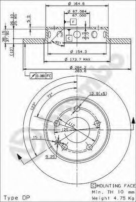 Imagine Disc frana BREMBO 08.4750.44