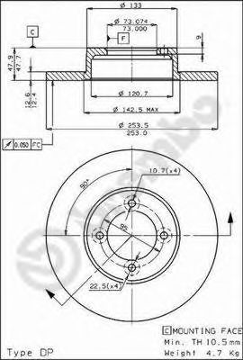 Imagine Disc frana BREMBO 08.4752.10