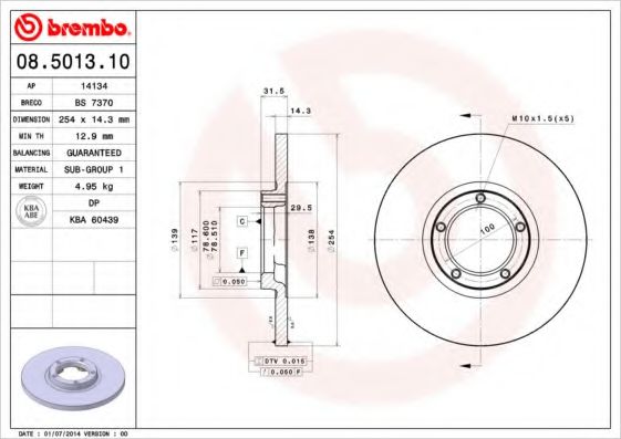 Imagine Disc frana BREMBO 08.5013.10