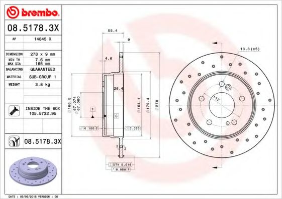 Imagine Disc frana BREMBO 08.5178.3X