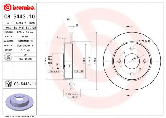 Imagine Disc frana BREMBO 08.5443.10