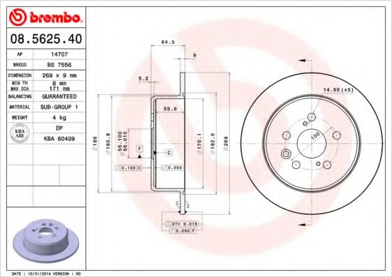 Imagine Disc frana BREMBO 08.5625.40