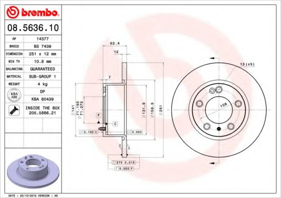 Imagine Disc frana BREMBO 08.5636.10