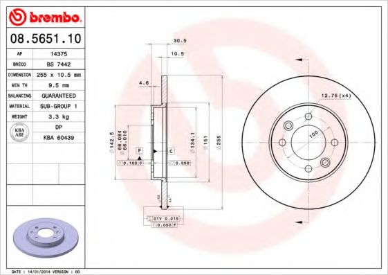 Imagine Disc frana BREMBO 08.5651.10