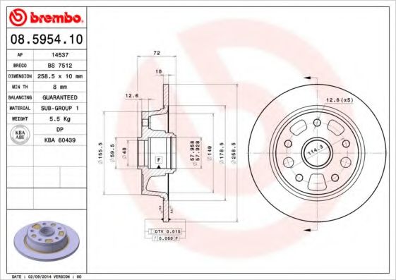 Imagine Disc frana BREMBO 08.5954.10