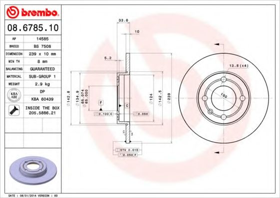 Imagine Disc frana BREMBO 08.6785.10