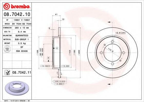 Imagine Disc frana BREMBO 08.7042.10