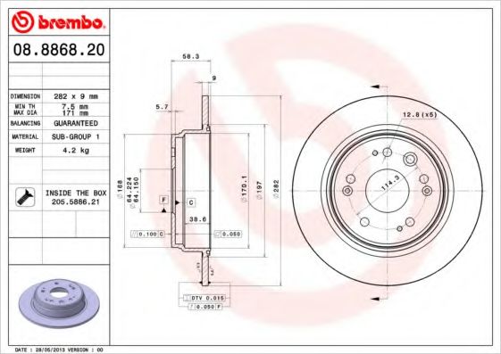 Imagine Disc frana BREMBO 08.8868.20