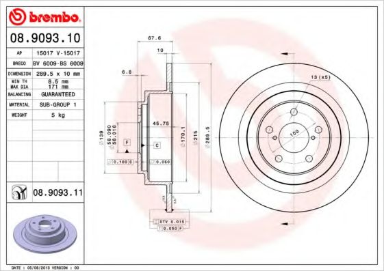 Imagine Disc frana BREMBO 08.9093.11