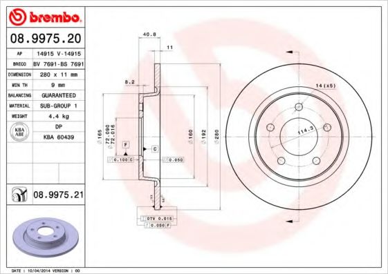 Imagine Disc frana BREMBO 08.9975.20