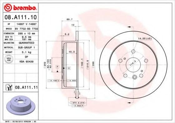 Imagine Disc frana BREMBO 08.A111.11