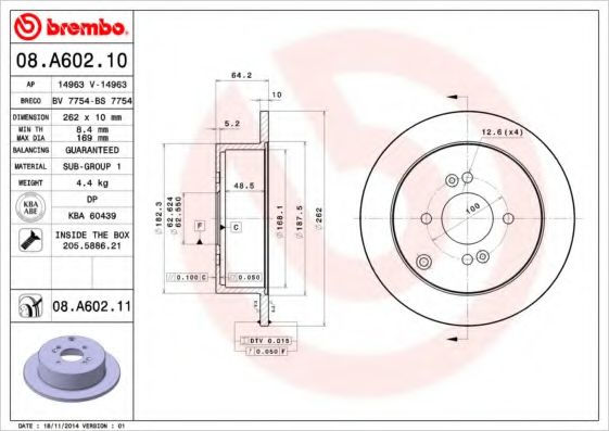 Imagine Disc frana BREMBO 08.A602.11