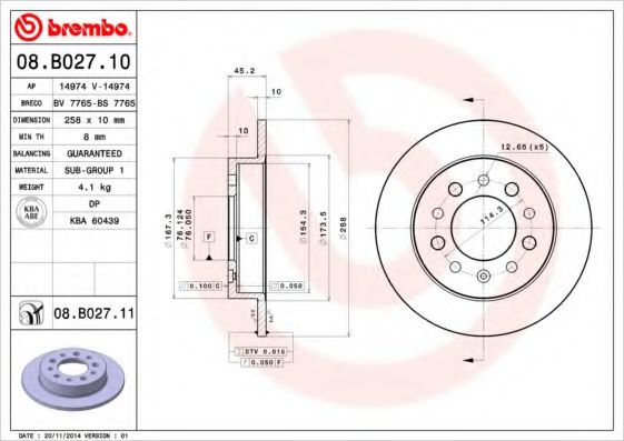 Imagine Disc frana BREMBO 08.B027.10