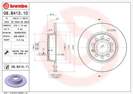 Imagine Disc frana BREMBO 08.B413.11