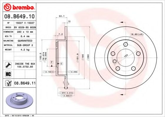 Imagine Disc frana BREMBO 08.B649.11