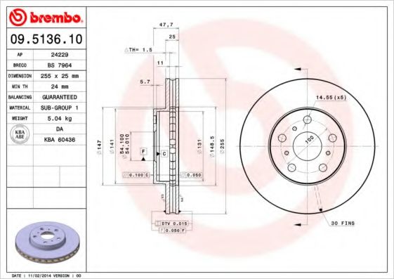 Imagine Disc frana BREMBO 09.5136.10