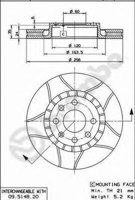 Imagine Disc frana BREMBO 09.5148.76