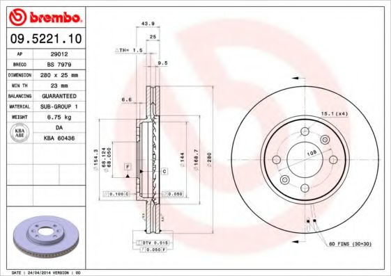 Imagine Disc frana BREMBO 09.5221.10