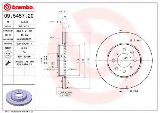 Imagine Disc frana BREMBO 09.5457.20