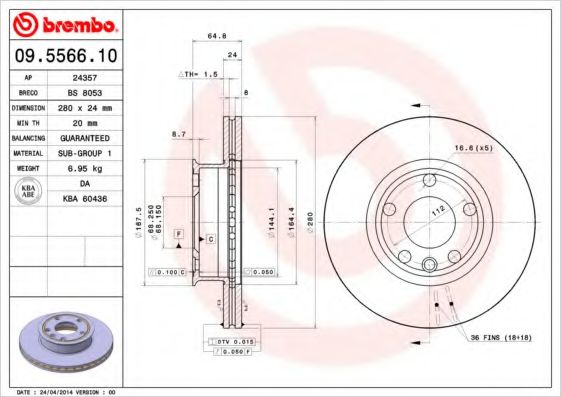 Imagine Disc frana BREMBO 09.5566.10