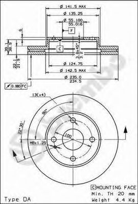 Imagine Disc frana BREMBO 09.5581.34