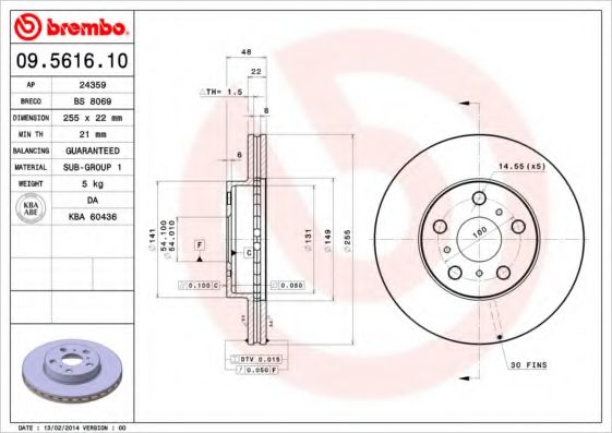 Imagine Disc frana BREMBO 09.5616.10