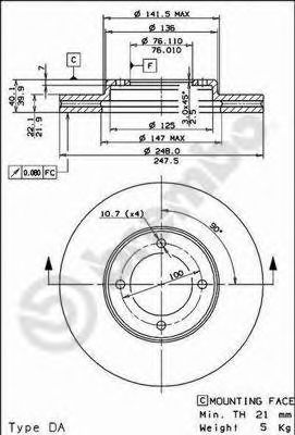 Imagine Disc frana BREMBO 09.5678.10