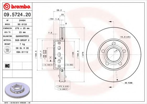 Imagine Disc frana BREMBO 09.5724.20