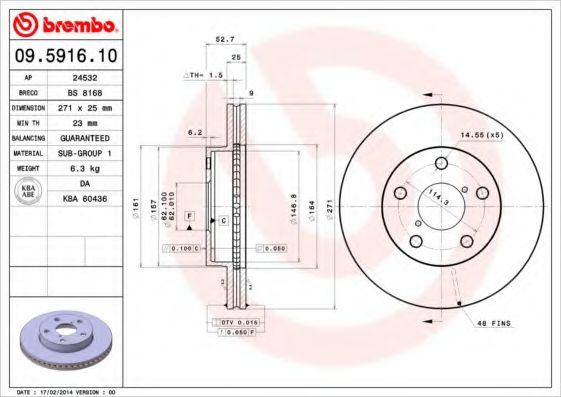 Imagine Disc frana BREMBO 09.5916.10