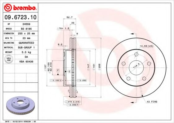 Imagine Disc frana BREMBO 09.6723.10