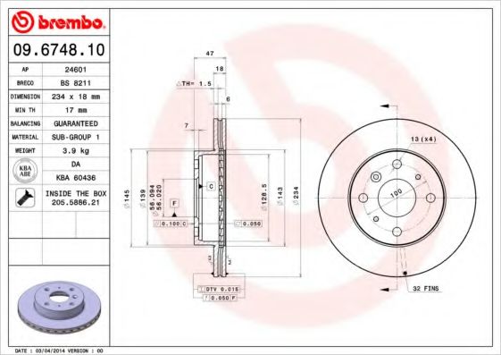 Imagine Disc frana BREMBO 09.6748.10