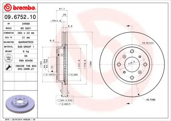 Imagine Disc frana BREMBO 09.6752.10