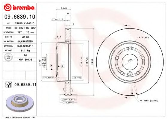 Imagine Disc frana BREMBO 09.6839.10