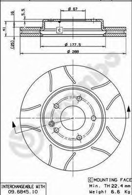 Imagine Disc frana BREMBO 09.6845.75