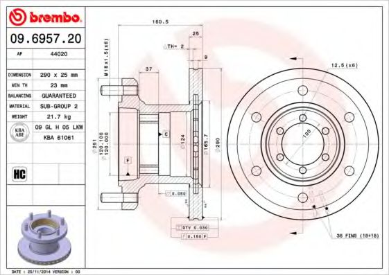 Imagine Disc frana BREMBO 09.6957.20