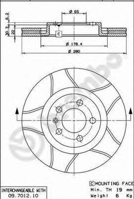 Imagine Disc frana BREMBO 09.7012.75