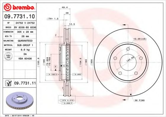 Imagine Disc frana BREMBO 09.7731.10