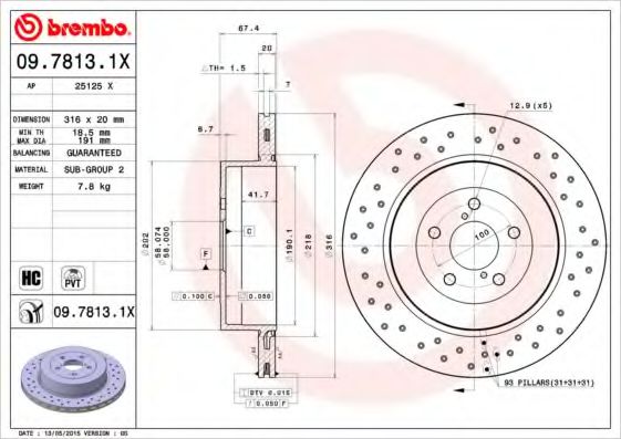 Imagine Disc frana BREMBO 09.7813.1X